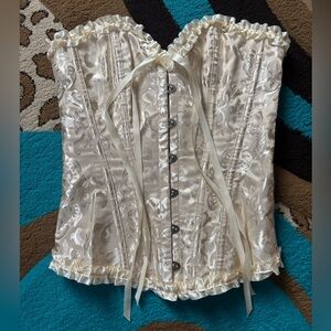 Elegant Cream Brocade Corset